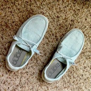 Hey Dude - light mint green sparkle